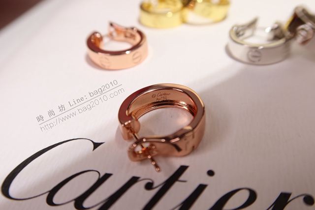 Cartier首飾 卡地亞love系列耳拍 925銀針 Cartier耳環  zgk1447